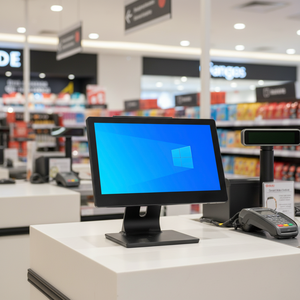 JJPOS JJ-H103 Registratore di Cassa da 15,6 Pollici con Intel I5, 8GB RAM, Schermo Capacitivo Multitouch a 10 Punti, Sistema POS per Punto Vendita al Dettaglio - Product Image 1