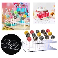 Présentoir de gâteau de support de sucette acrylique Transparent pour la fête d'anniversaire de douche de bébé de mariage; pour les décorations de bonbons