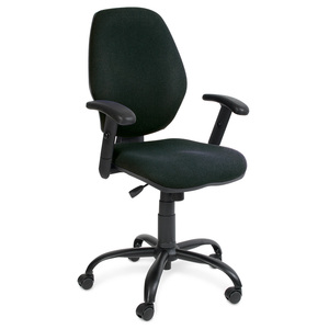 เก้าอี้สำนักงานปรับระดับความสูงได้ สีดำ ระบบซิงโครนัส พนักพิงสูง ที่วางแขนอย่างดี - Product Image 1