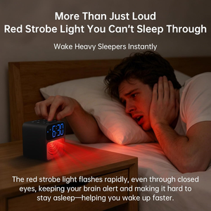 <span class=keywords><strong>Despertador</strong></span> Extra Fuerte para Personas con Sueño Profundo: Alarma de 115dB con Luz Intermitente para Ayudar a Evitar Dormir Demasiado - Product Image 3