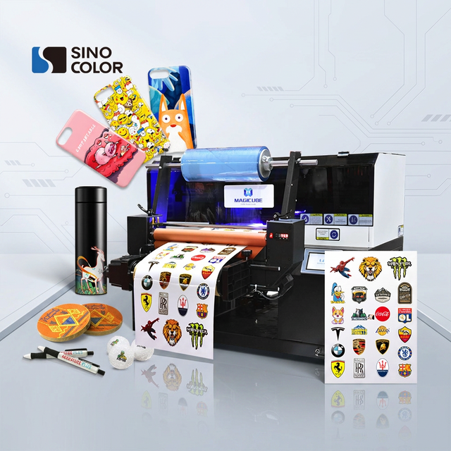 Best All in One AI Visual Positioning Stamp Gold Foil/Flatbed/Roll to Roll/ UV DTF A3 A2 I3200-U1HD Head Printer With Laminator