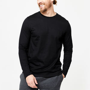 Camiseta Minimalista de Manga Larga para Hombre, de Poliéster/Algodón, Lisa, Lista para Personalizar con Bordado, Transferencia Térmica o Impresión de Marca - Product Image 2