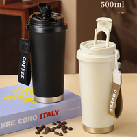 Bouteille d'eau personnalisée de 500ml en acier inoxydable avec fleur d'orchidée, cadeau de luxe pour dame élégante, tasse à café avec paille et poignée