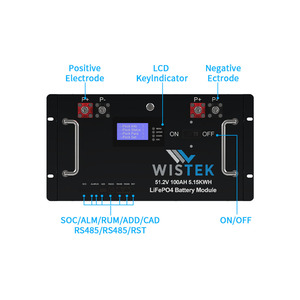 Sistema de Almacenamiento de Energía para el Hogar Wistek, Tipo Rack, Batería de Iones de Litio de 51.2V 100Ah 5KWh con BMS Inteligente - Product Image 3