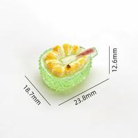 Breloques en résine semi-transparentes en forme de fruit miniature Pitaya coupé en deux, pour loisirs créatifs, colle crème DIY, pinces à cheveux, ornements capillaires et accessoires de bricolage