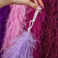 Groothandel Moyang 5-laags lange struisvogelveren sjaal omslagdoek voor dames feest/bruiloft decoratie multicolor op maat