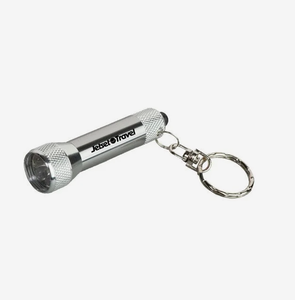 Porte-clés lampe torche LED mini en métal personnalisé avec logo, torche LED portable en aluminium avec attache pour clés, vente en gros - Product Image 1