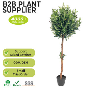 Arbre d'<span class=keywords><strong>olivier</strong></span> artificiel haut de gamme personnalisé de 140 cm (4,6 pieds) avec tronc en bois réaliste en pot pour la décoration de bureau ou de couloir - Product Image 2