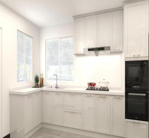 BAILOM Mobili da <span class=keywords><strong>Cucina</strong></span> Modulari Classici Bianchi Personalizzabili con Finitura Lucida e Paraschizzi in <span class=keywords><strong>Marmo</strong></span> per <span class=keywords><strong>Cucina</strong></span> Tradizionale - Product Image 3