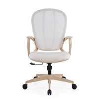 Chaise de bureau ergonomique moderne OEM ODM, dossier mi-haut champagne, double dossier, soutien lombaire, tissu maillé, hauteur réglable