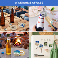 Abridor de Botellas Ecológico de Resina con Forma de Ola Cuadrada Circular, Artesanía para Regalos de Bienvenida, Novedad Promocional para Uso en la Playa
