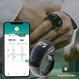 Anillo Zikr musulmán nuevo contador Digital <span class=keywords><strong>Qibla</strong></span> recordatorio de oración Mini reloj despertador Tasbih Tasbeeh anillo Digital islámico Eid <span class=keywords><strong>Al</strong></span> Fitr - Product Image 5