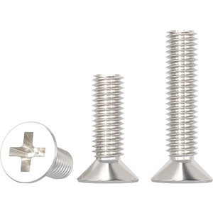 Phillips Head Countersunk <b>Screws</b> M1 M1.2 M1.4 M2 M2.5 <b>M3</b> M4 Metric Steel Grade A Level 4.8 Construction Use - Product Image 1