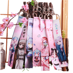 Venta caliente de fábrica 39 diseños poliéster <span class=keywords><strong>Itachi</strong></span> Uchiha Anime Demon teléfono mochila cordón llavero doble cara Digital impreso - Product Image 1