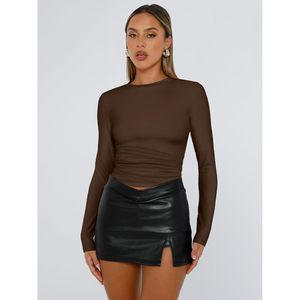 Tops Cortos de Manga Larga para Mujer, Estilo Y2K, Ropa Informal para Salir, Moda Otoño 2025, B0BW92334B - Product Image 6