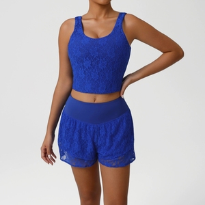 Vêtements de sport pour femmes NUIS, sensation de peau nue, <span class=keywords><strong>sexy</strong></span>, dentelle sans manches, <span class=keywords><strong>tenue</strong></span> de danse, entraînement, yoga, fitness, salle de sport, ensemble pour femmes - Product Image 4