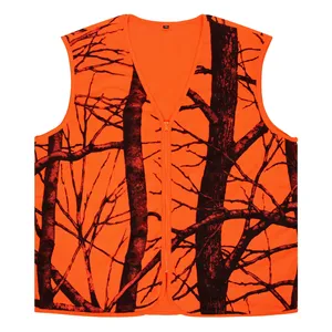 เสื้อกั๊กกลา<span class=keywords><strong>ง</strong></span>แจ้งสำหรับผู้ชาย, เสื้อกั๊กสำหรับ M-4XL สีส้มสำหรับเดินป่าตกปลาตั้<span class=keywords><strong>ง</strong></span>แคมป์ล่าสัตว์ - Product Image 1