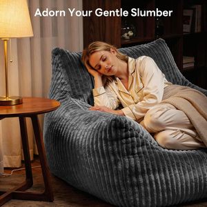 Contemporary Big <b>Bean</b> <b>Bag</b> Chair for Adults Ultra Soft Living Room Armrests Ottoman Napping <b>Bean</b> <b>Bag</b> Chair - Product Image 4