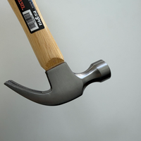 Marteau à griffes en acier à haute teneur en carbone de qualité industrielle 0,25 kg 0,5 kg 0,75 kg, manche en bois multifonctionnel, personnalisable OEM pour
