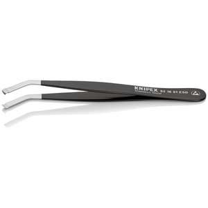 KNIPEX - 92 16 01 ESD Tweezers positioning ESD bent curve stainless steel - EAN 4003773086949 ELECTRONICS <b>PLIERS</b> AND CUTTERS - Product Image 3