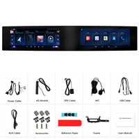 Podofo Double Écran 21 ''8 + 128G Autoradio pour BMW Série 5 F10/F11 201-2012 pour Tesla Style CarPlay/Android Auto/4G WiFi GPS 360
