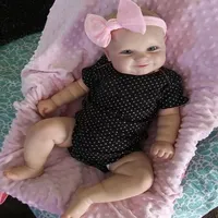 NPK Boneca Bebê Reborn com Duas Opções, Boneco Maddie de Toque Macio, Real, Desenho à Mão, Cabelo de Alta Qualidade, Artesanal, 50, 60cm