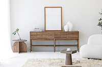 Table console en bois massif rustique moderne antique avec tiroirs, meubles classiques pour salle à manger, villa, cuisine, hôtel, salon