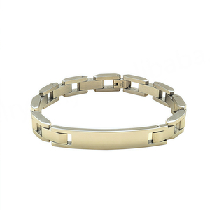 Pulsera Más Vendida, Lujosa, de Acero Inoxidable, Chapada en Oro, Curvada, Tipo Correa de Reloj - Product Image 6