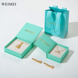 Eco-Friendly Custom Logo <b>Book</b>-Shaped Jewelry Packaging <b>Box</b> with Paper Bag for Ring Earring Necklace Pendant - Product Image 4