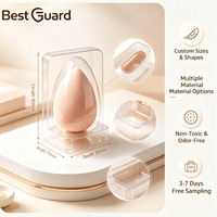 Plateau cosmétique en blister personnalisé, emballage en blister transparent en PET pour éponge de maquillage