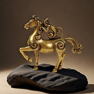 Nueva colección de adornos de metal macizo estilo chino de la marca KI Tengqiao, figuras de caballos antiguos, mascotas de té para escritorio - Product Image 2