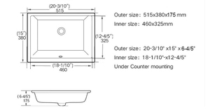 <span class=keywords><strong>Lavabo</strong></span> de cerámica rectangular de diseño moderno Tarpul, gran oferta, artículos sanitarios debajo del mostrador, <span class=keywords><strong>lavabo</strong></span> de <span class=keywords><strong>baño</strong></span> para hoteles - Product Image 6