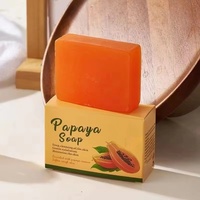 Savon en barre OEM naturel fait main à la papaye, hydratant, exfoliant, régulateur de sébum, rafraîchissant, à la vitamine E, blanchissant pour le visage, 100g, pour le corps
