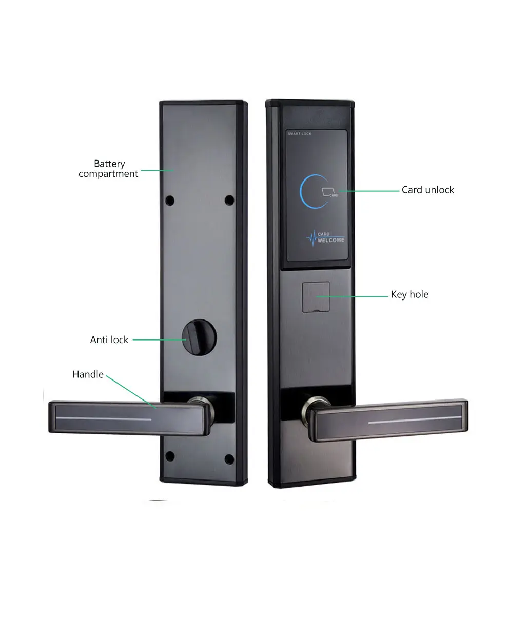 Home Security APP Card Key Door Lock Digital Lock Intelligent Electric Smart Door Lock