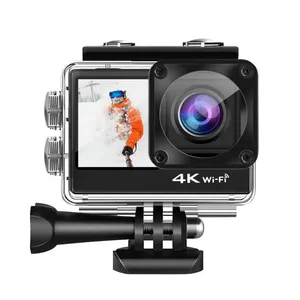卸売デュアルスクリーン30m防水4KスポーツカメラWiFi防振アクションカメラカムコーダー