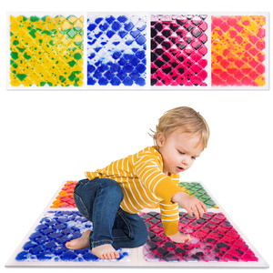 Piastrelle Sensoriali Blu in ABS Antiscivolo Personalizzate per Sala Giochi, Numerate 100 Pezzi, Giocattoli Educativi per Bambini - Product Image 2