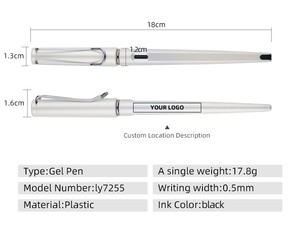 Bolígrafos de Gel Negros con Purpurina de 0.5mm al por Mayor para Uso Comercial y Escolar - <span class=keywords><strong>Regalo</strong></span> Promocional para Firmar y Escribir - Product Image 4