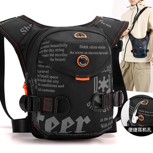 Multifunctional Nylon Crossbody Bag Gray Breathable Outdoor Sports Men Women Casual Shoulder Bag - Product Image 2