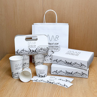 Porte-gobelets à emporter écologique personnalisé pour 2/4/6 gobelets en papier, porte-gobelets en papier pour boissons chaudes avec poignée, porte-gobelets à café