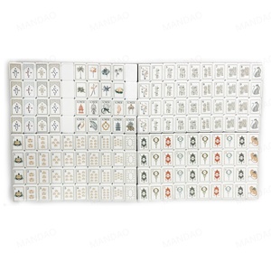 Wholesale Colorful Entertainment La Fete American <b>Mahjong</b> Tile <b>Set</b> Majong Artwork for 4 Players Portable Design Universal Use - Product Image 3