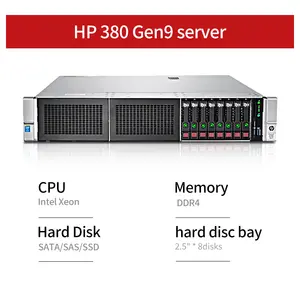 व्यवसायों के लिए अनुकूलित HPE रैकमाउंट 2U सर्वर DL380gen9 2.5 इंच 8 डिस्क सपोर्ट M.2 SSD कॉम्पैक्ट सर्वर चेसिस