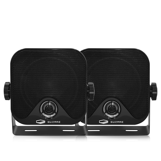 Waterproof 100W 4"Black Marine Speakers Box Outdoor Heavy Duty Speakers Surface Mounted for ATV UTV Golf Cart Tractor Truck Jeep
