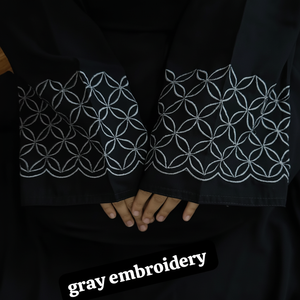 Abayas pour femmes élégantes et modestes brodées à la main robes musulmanes traditionnelles de Dubaï tissu respirant - Product Image 1