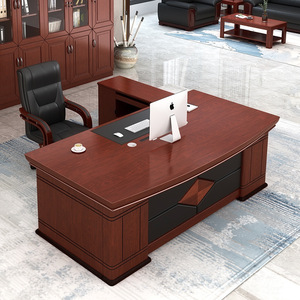 Escritorio Ejecutivo de Estilo Chino Moderno con Gabinete de Almacenamiento, Escritorio Grande para Oficina, Espacio de Trabajo para Jefes - Product Image 2