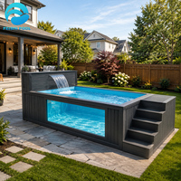 Piscine familiale de jardin 20 pieds en acrylique, jacuzzi, spa, piscine hors sol en fibre de verre pour l'extérieur