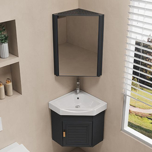 Moda moderna piccola appesa a parete mobili da bagno con specchio luminoso lavabo in ceramica carcassa in melamina - Product Image 1