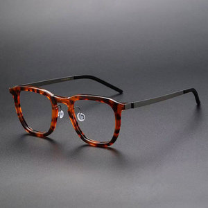 Montura de gafas ópticas cuadradas para mujer, montura de gafas para hombre, gafas graduadas, gafas ligeras de titanio a la moda - Product Image 3