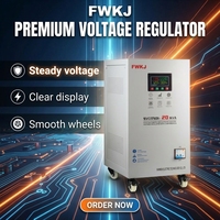 Régulateur de tension entièrement automatique monophasé 20 KVA en cuivre, modèle SVC/TND, réglable, avec écran LCD pour centre de données, 50/60 Hz