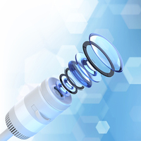 Projecteur Galaxie et Lune Veilleuse pour Chambre à Coucher, Lampe LED Ciel Étoilé avec Col de Cygne Flexible à 360 Degrés pour Décoration Intérieure