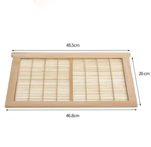 Beekeeping Fir Wood Frame Bamboo Sticks Vertical Queen Excluder